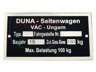 PANNONIA DUNA TÍPUSTÁBLA OLDALKOCSI /EXP/