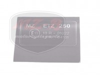 ETZ 250 MATRICA VÁZRA
